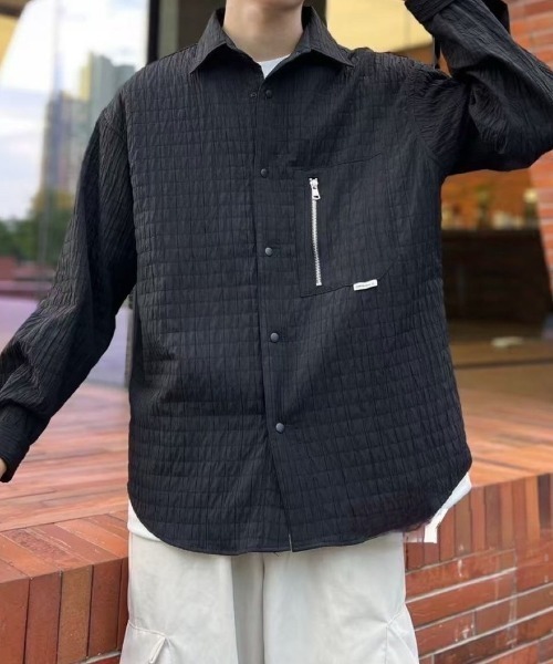 シャツ ポケット付き ワッフルシャツジャケット メンズ レディース | CREARE -LINO- | 01