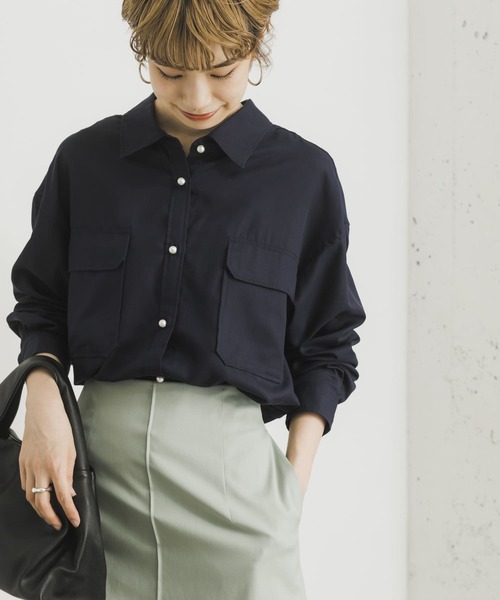 「URBAN RESEARCH」 長袖シャツ FREE ネイビー レディース