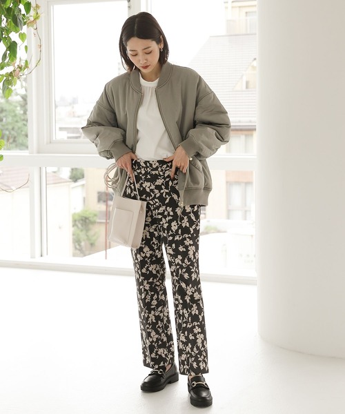 「GLOBAL WORK」 ジップアップブルゾン MEDIUM カーキ レディース_画像2