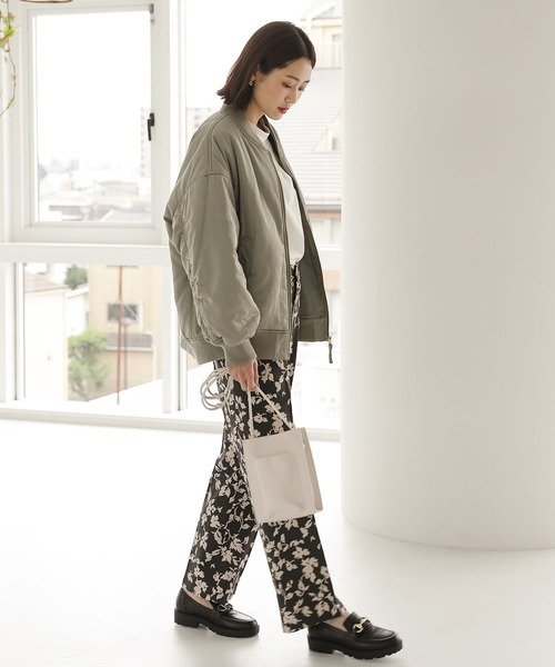 「GLOBAL WORK」 ジップアップブルゾン MEDIUM カーキ レディース_画像4