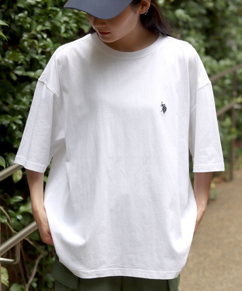 「U.S. POLO ASSN.」 半袖Tシャツ M ホワイト メンズ