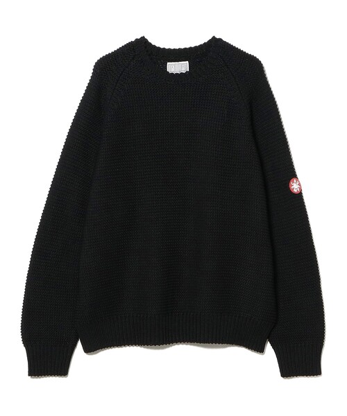 ま*ゆ様 C.E Cavemptブラック ニットセーター L C.E（シーイー） セーター ニット C.E / RAGLAN SLEEVE COTTON KNIT