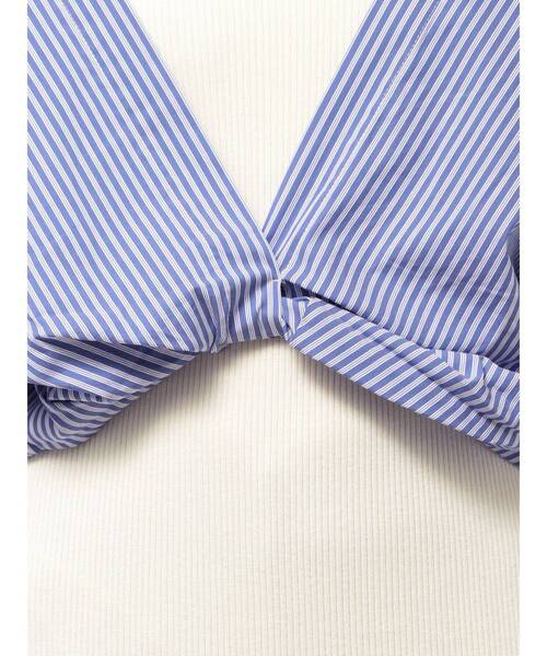 LAGUNAMOON（ラグナムーン） ワンピース シャツドッキングリブニット