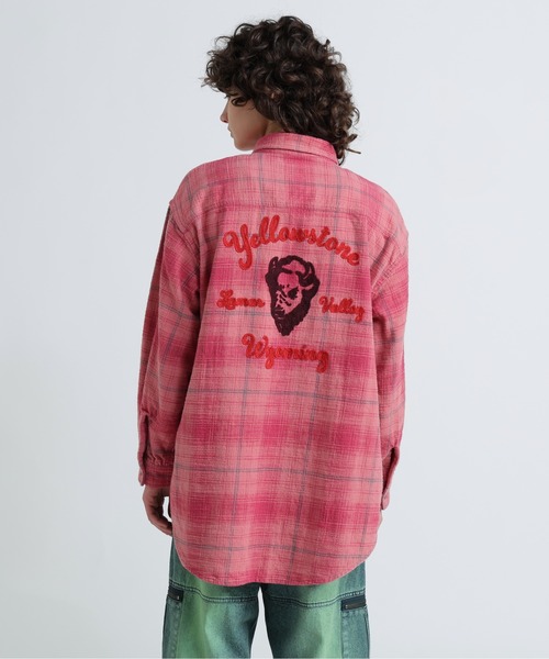 AVIREX（アヴィレックス） ブラウス シャツ EMBROIDERY CHECK SHIRT