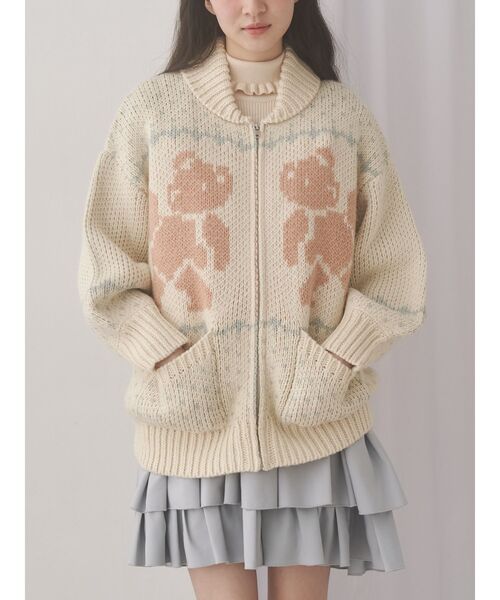 カーディガン bear cowichan knit レディース