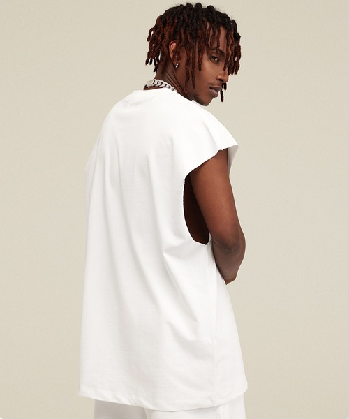 「CORPUS TOKYO」 ノースリーブトップス 1 オートミール メンズ_画像6