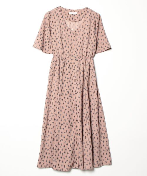 dazzlin（ダズリン） 花柄半袖ワンピース FREE ベージュ レディース