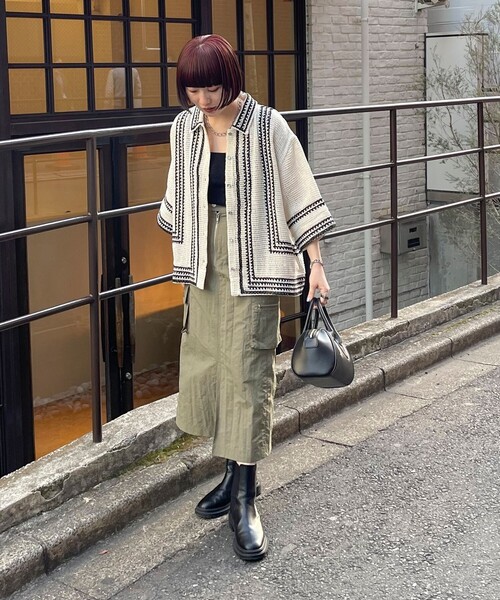 「fredy emue」 7分袖シャツ 38 ブラック系その他 レディース_画像2