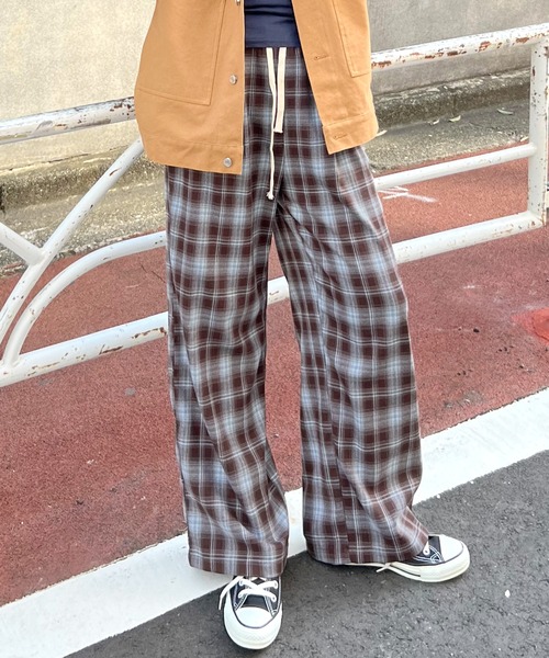 パンツ チェックイージーパンツ レディース : ZOZOTOWN Yahoo!店