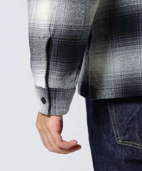AVIREX（アヴィレックス） シャツ OMBRE CHECK ZIP UP SHIRT