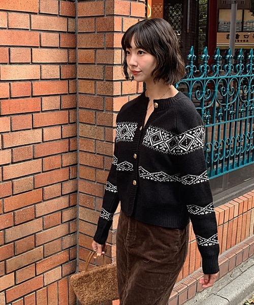 ISAMKATAYAMA BACKLASH ノルディック柄カーディガン サイズ3