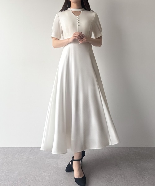 mipiarl 半袖ワンピース MEDIUM ホワイト レディース : ZOZOTOWN Yahoo