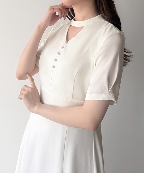 mipiarl 半袖ワンピース MEDIUM ホワイト レディース : ZOZOTOWN Yahoo