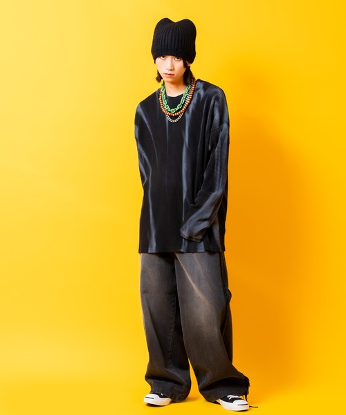 tシャツ a.p.o.v. アンニュイスプレーペイントオーバーサイズコットン