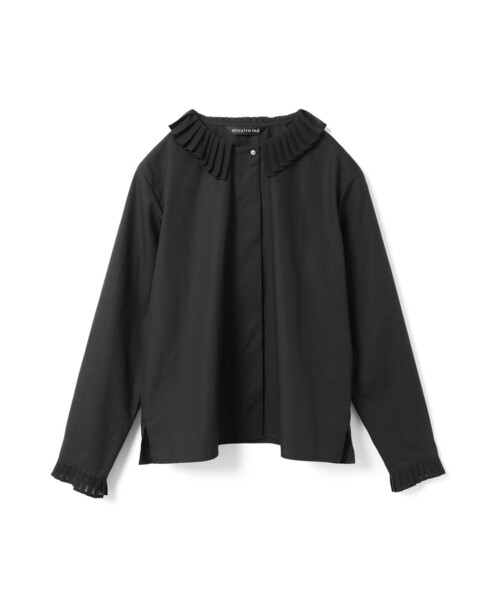 最終価格　【新品】　mizuiroind ミズイロインド プリーツカラーシャツ mizuiroind（ミズイロインド） ブラウス シャツ プリーツカラーシャツ