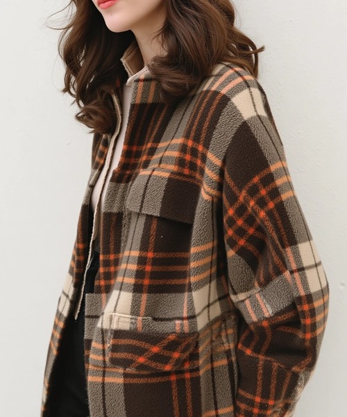 cammie ブラウス シャツ 起毛チェックシャツ レディース : ZOZOTOWN