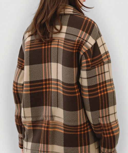 起毛チェックシャツ　ブラウン　L cammie ブラウス シャツ 起毛チェックシャツ レディース : ZOZOTOWN