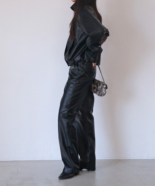 AKTE（アクテ） パンツ フェイクレザーパンツ レディース : ZOZOTOWN