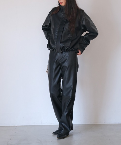AKTE（アクテ） パンツ フェイクレザーパンツ レディース : ZOZOTOWN