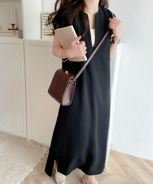 「classicalelf」 ノースリーブワンピース MEDIUM ブラック レディース_画像4