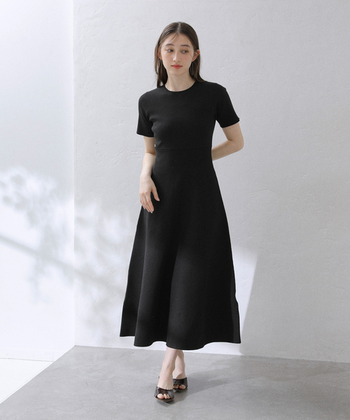 「La TOTALITE」 ニットワンピース 36 ベージュ レディース_画像4