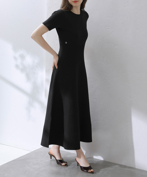 「La TOTALITE」 ニットワンピース 36 ベージュ レディース_画像8