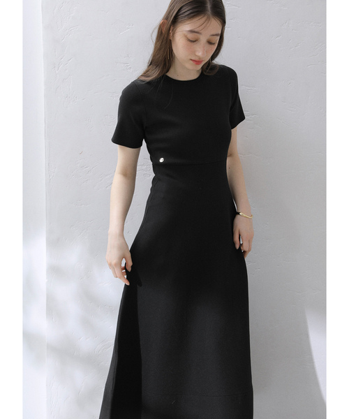 「La TOTALITE」 ニットワンピース 36 ベージュ レディース_画像9