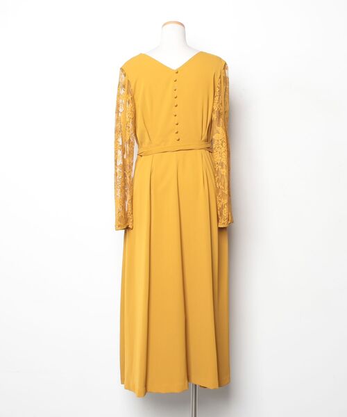 「GIRL」 長袖ワンピース S マスタード レディース_画像2