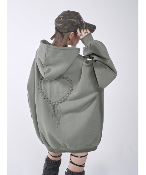 darich フード付きパーカー カーキ Darich（ダーリッチ） プルオーバーパーカー FREE カーキ レディース