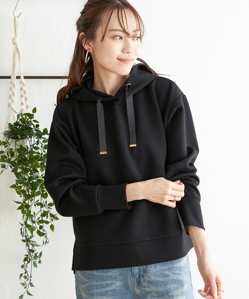 「ikka」 プルオーバーパーカー M モカ レディース_画像7