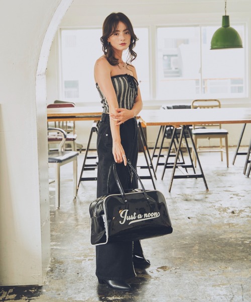 「JUST A NOON」 ハンドバッグ FREE ブラック レディース_画像3