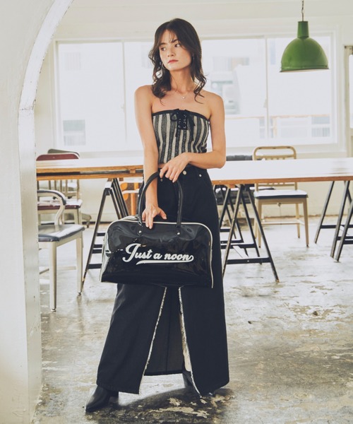 「JUST A NOON」 ハンドバッグ FREE ブラック レディース_画像4