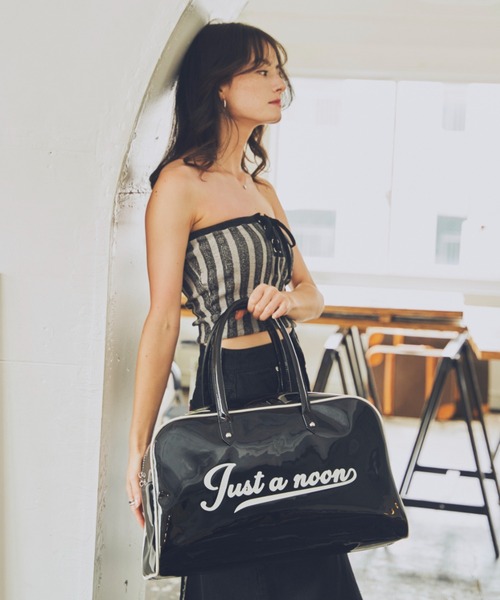 「JUST A NOON」 ハンドバッグ FREE ブラック レディース_画像6