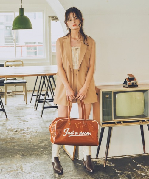 「JUST A NOON」 ハンドバッグ FREE ブラック レディース_画像8