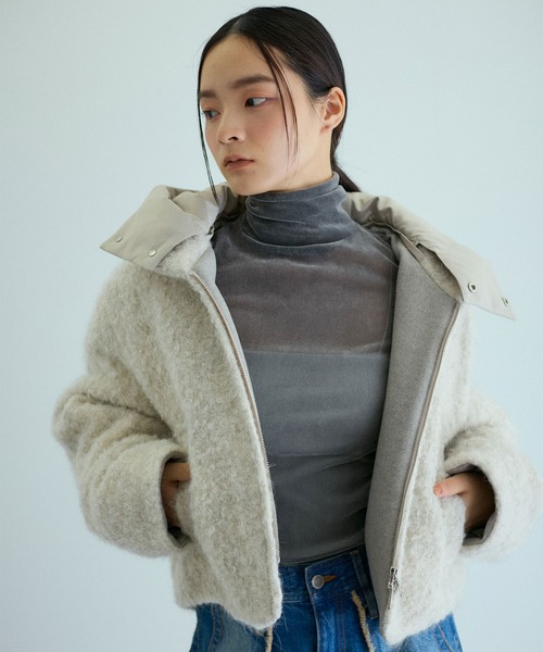 ADAM ET ROPE'（アダムエロペ） 中綿ブルゾン FREE チャコールグレー