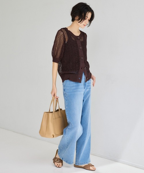 ワイドパンツ ジーンズ デニム デニムパンツ レディースの画像