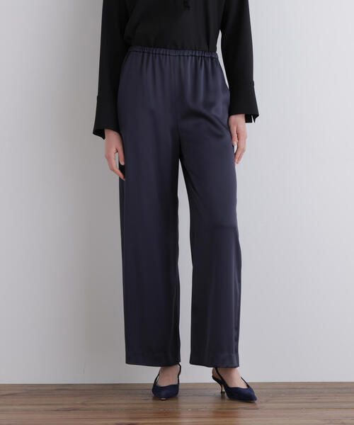 LE PHIL（ル フィル） パンツ クラシックサテンパンツ レディース