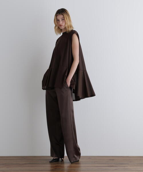 LE PHIL（ル フィル） パンツ クラシックサテンパンツ レディース