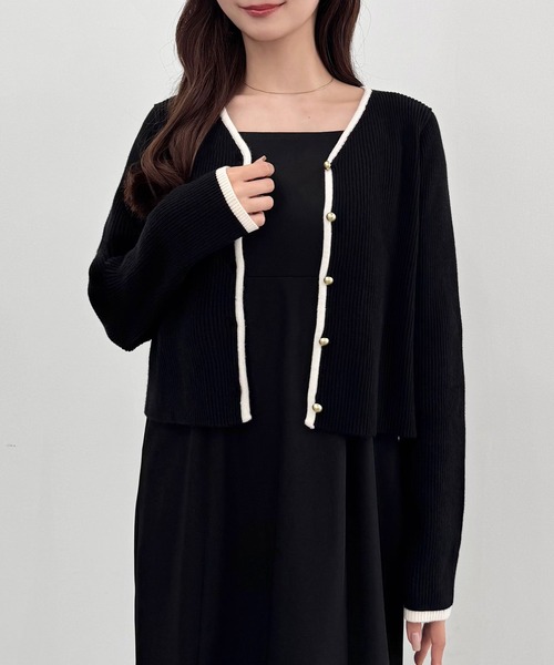 「CENEA」 ニットカーディガン LARGE クリーム レディース_画像3