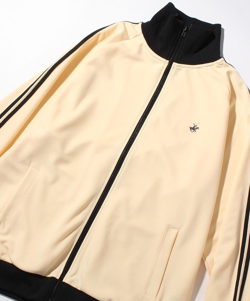 「BEVERLY HILLS POLO CLUB」 ジャージブルゾン LL アイボリー メンズ_画像7