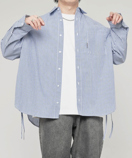 「ADAMASTE」 長袖シャツ MEDIUM ブルー メンズ_画像6