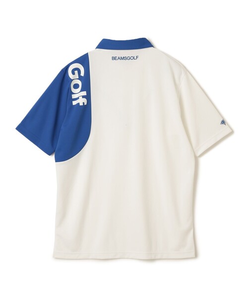 BEAMS GOLF」 半袖ポロシャツ M サックスブルー メンズ