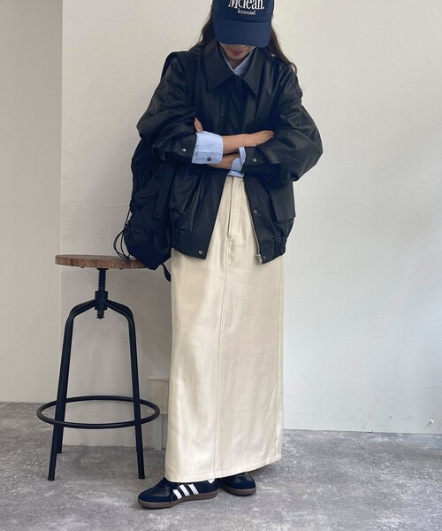 「fredy emue」 ロングスカート 38 アイボリー レディース_画像3