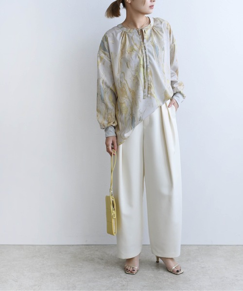 [Eimee Law] длинный рукав блуза 38 бежевый женский 