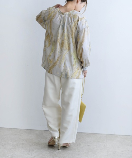 [Eimee Law] длинный рукав блуза 38 бежевый женский 