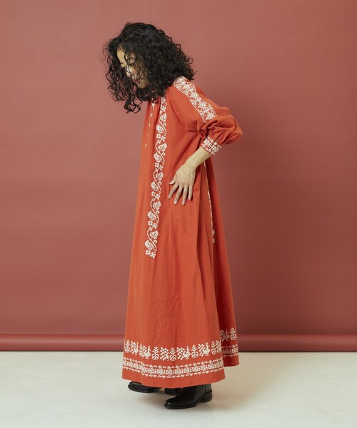 freada ワンピース Freada（フリーダ） シャツワンピース ONE SIZE オレンジ レディース