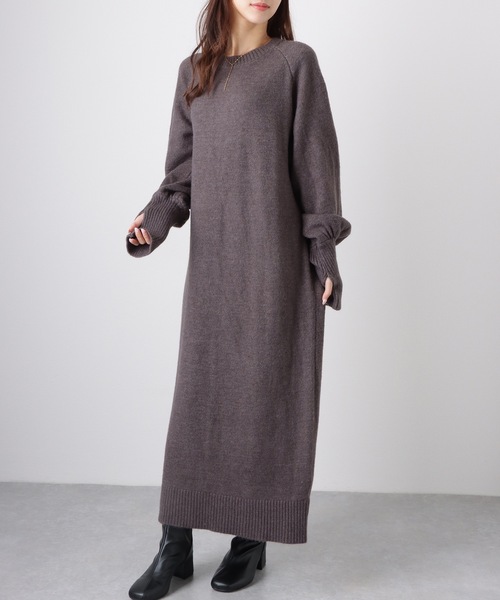 「Lace Ladies」 ニットワンピース S アイボリー レディース_画像2