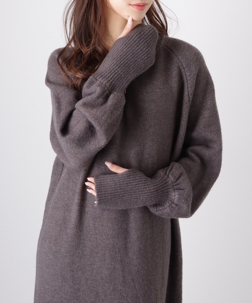 「Lace Ladies」 ニットワンピース S アイボリー レディース_画像4