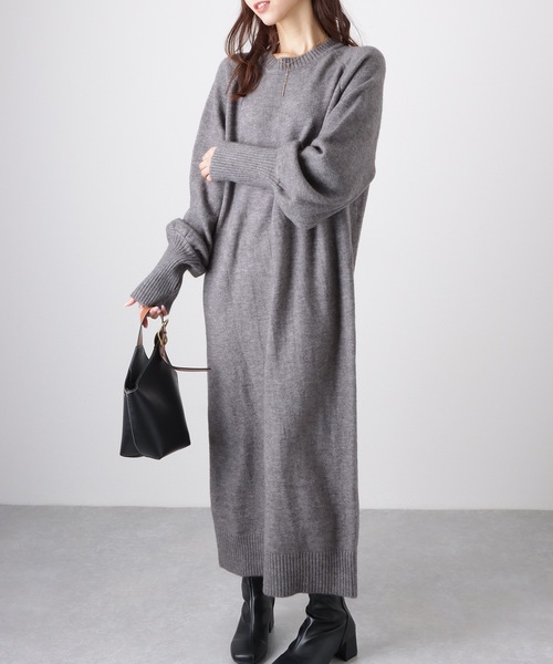 「Lace Ladies」 ニットワンピース S アイボリー レディース_画像7