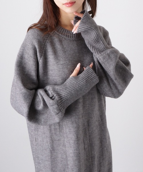 「Lace Ladies」 ニットワンピース S アイボリー レディース_画像9